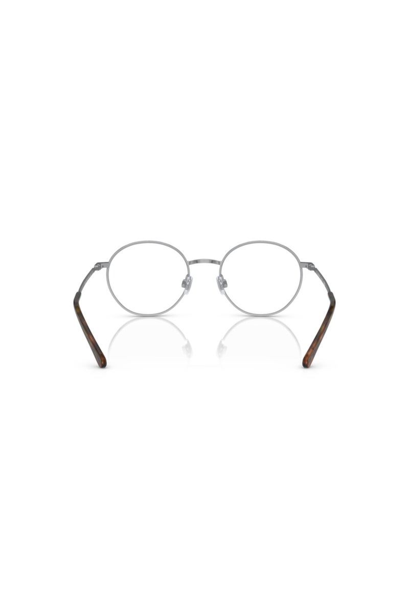 POLO Men's Round Prescription Glasses - Polished Silver - Image 3